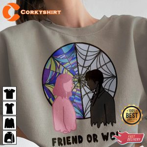 Friend Or Woe New 2022 Netflix Series Wednesday Addams Shirt Printing