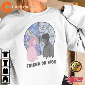 Friend Or Woe New 2022 Netflix Series Wednesday Addams Shirt Printing
