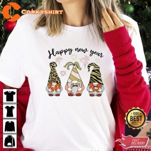 Happy New Year Christmas Gnomes T-shirt Design