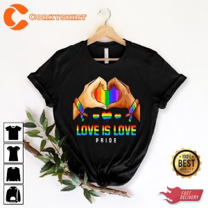 Love is Love LGBQT Pride Unisex Rainbow T-Shirt