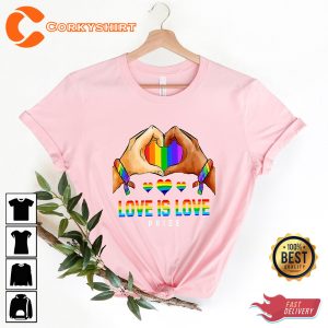 Love is Love LGBQT Pride Unisex Rainbow T-Shirt
