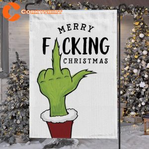 Merry Fcking Christmas Flag Christmas Grinch Flag