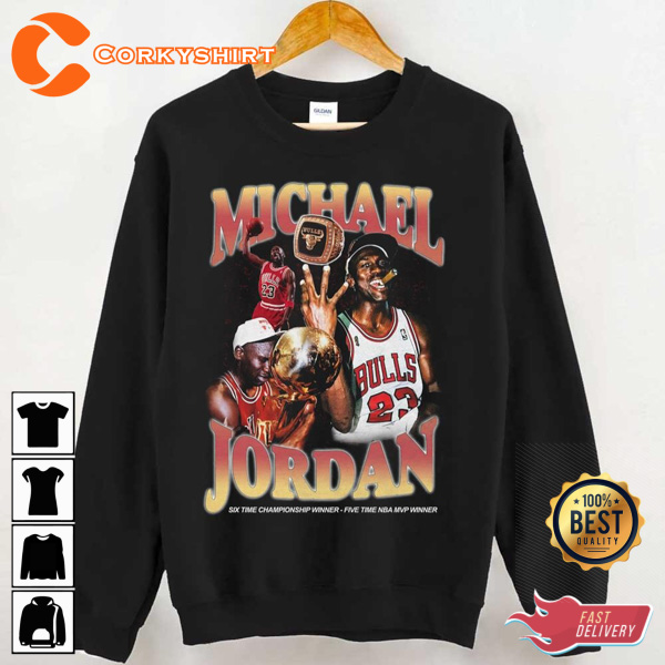 Michael Jordan Basketball Team Chicago Bulls Vintage T-shirt Design -  Corkyshirt