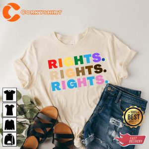 Pride Rights BLM Rights Love Is Love Rainbow T-Shirt Design