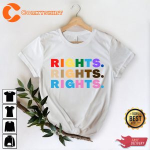 Pride Rights BLM Rights Love Is Love Rainbow T-Shirt Design