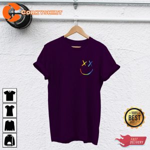 Rainbow Flag Smile Face LGBT Pride T-Shirt Design Printing