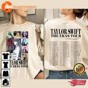 Taylor The Eras Tour 2023 2 Side Shirt Taylor New Album Midnight Printed T-shirt