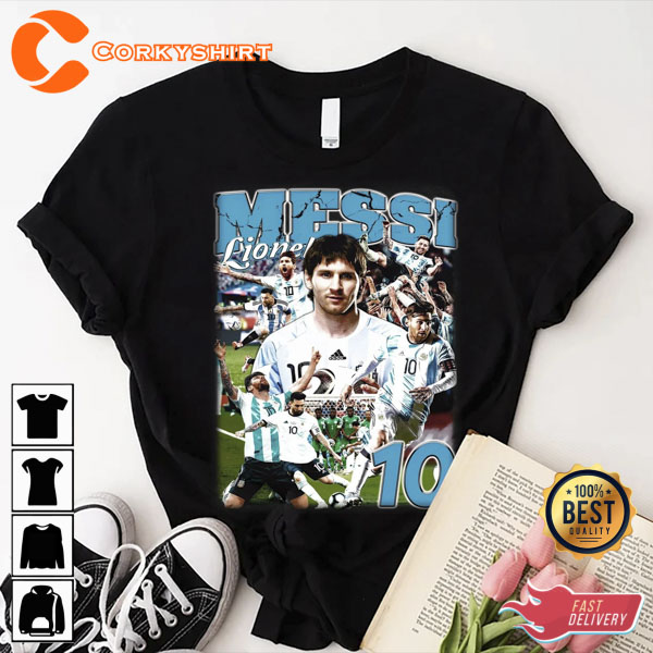 Argentina World Cup Winners 2022 Messi Jersey Argentina Champions Messi  Soccer Tee - Ink In Action