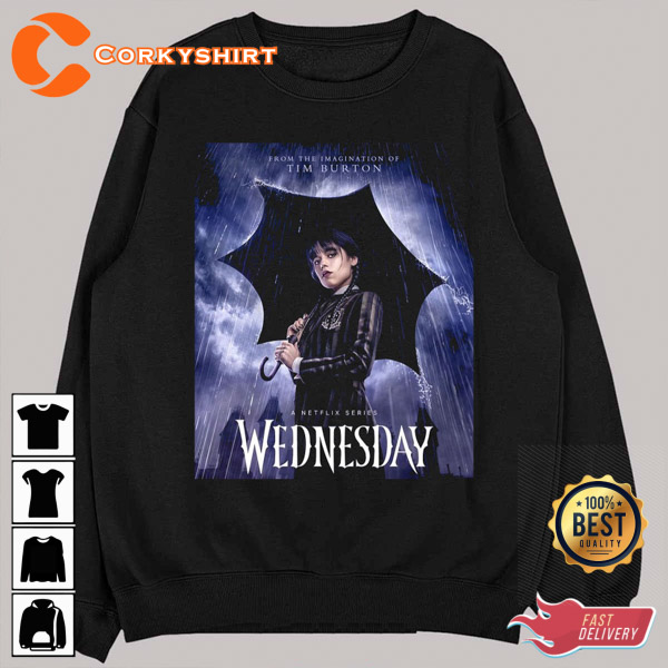 Wednesday Addams New Netflix Series 2022 jenna Ortega Shirt