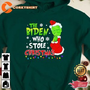 Merry Xmas Grinch The Biden Who Stole Christmas Unisex Shirt