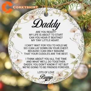 Daddy Quotes Christmas Decorations Tree Ornament
