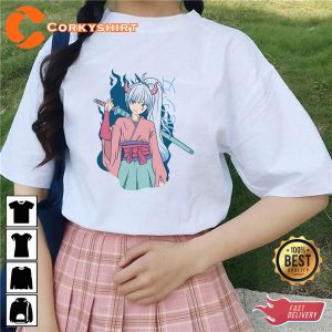 Anime Girl Kawaii Harajuku Japanese Girl Style Aesthetic Printed T-Shirt