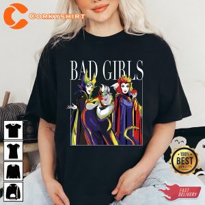 Disney Villains Bad Girls Bad Guys Group Shot Graphic T-shirt