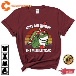 Kiss Me Under The Mistletoe Vintage Toad Shirt