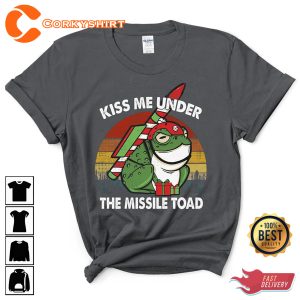 Kiss Me Under The Mistletoe Vintage Toad Shirt