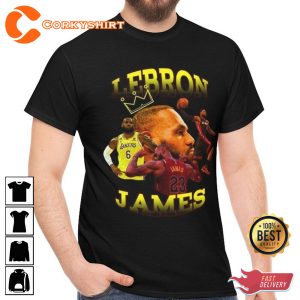 LeBron JAMES King James Vintage Bootleg Printed T-shirt