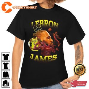 LeBron JAMES King James Vintage Bootleg Printed T-shirt