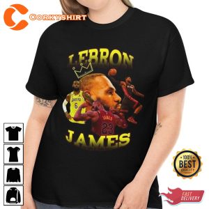 LeBron JAMES King James Vintage Bootleg Printed T-shirt