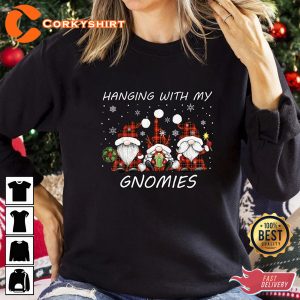 Hanging With My Gnomies Christmas Graphic Tee
