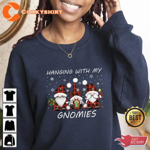 Hanging With My Gnomies Christmas Graphic Tee
