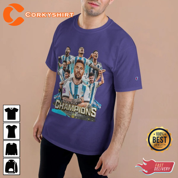 ARGENTINA World Cup Champions Qatar 2022 T shirt Design - Corkyshirt