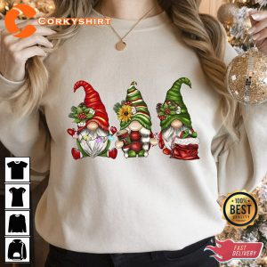 Funny Christmas Gnomes Christmas T Shirt Womens T shirt Mens