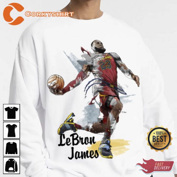 LeBron James Dunk Basketball Graphic Shirt