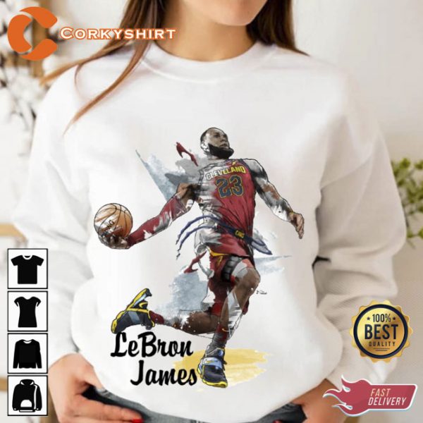 LeBron James Dunk Basketball Graphic Shirt