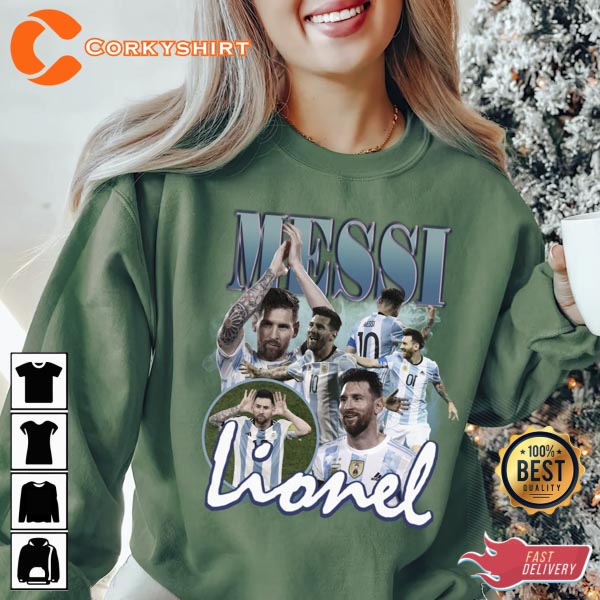 Lionel Messi Vintage Bootleg Champion World Cup Champion 2022 Shirt - Ink  In Action