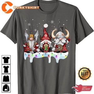 Viking Christmas Gnome Family Christmas T-shirt Design