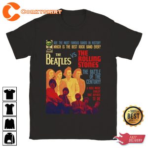 Beatles vs Rolling Stones T-shirt Music Vintage