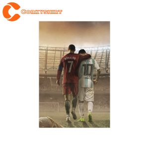 Lionel Messi v Cristiano Ronaldo Soccer Legends Poster