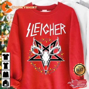 Rudolph The Reindeer Sleigher Graphic Tees Christms Vacation