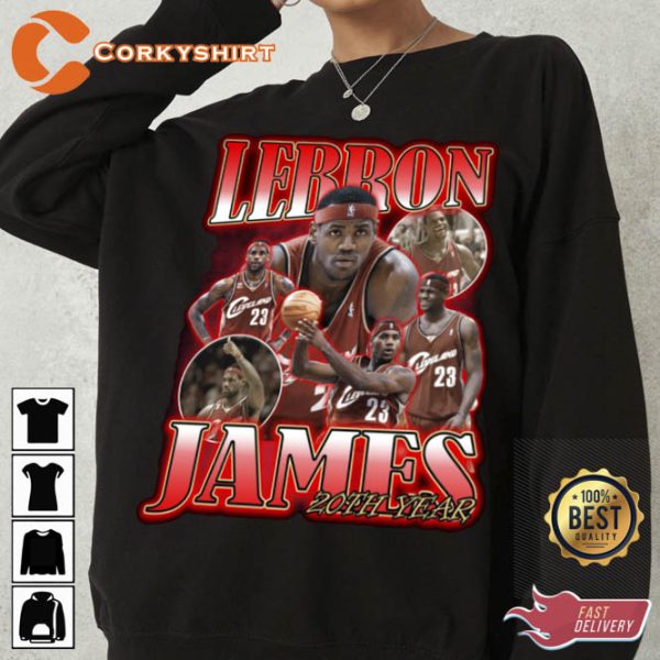 Vintage KIng LeBron James T shirt Player