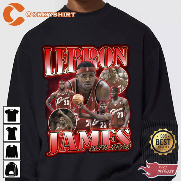 Vintage KIng LeBron James T shirt Player