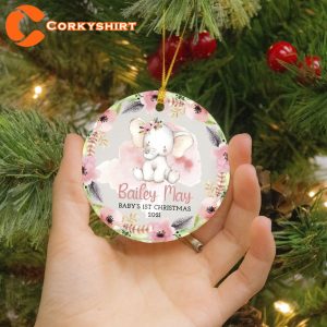 Baby’s First Christmas Elephant Ornament Baby Christmas Gift