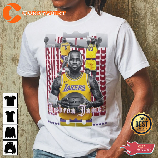 Lebron James Los Angeles Lakers Printed T-shirt Design