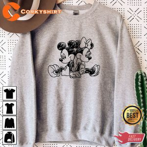 Mickey And Minnie Vintage Love Shirt Design