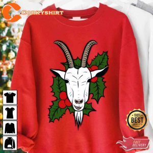 A Goat For Yule Merry Christmas Gift T-shirt Printing