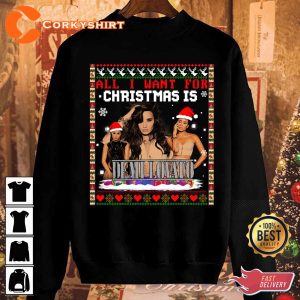 All I Want For Christmas Is Demi Lovato Merry Xmas Shirt Design