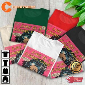 Amy Winehouse Love Is A Losing Game Comic Art Book Retro T-Shirt