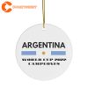 Argentina World Cup Campeones Messi Ornament