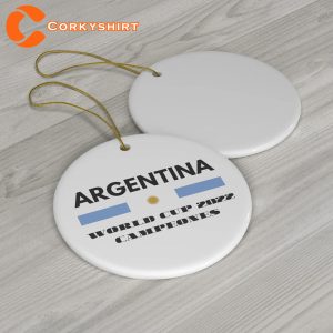 Argentina World Cup Campeones Messi Ornament