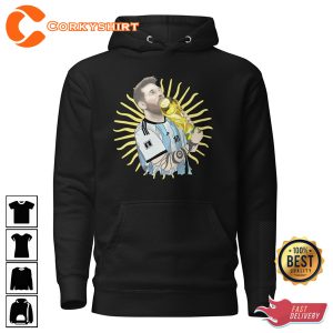 Argentina World Cup Champions Football Great Lionel Messi Hoodie Shirt
