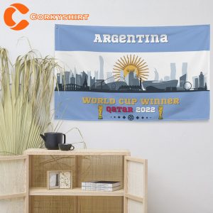 Argentina World Cup Qatar 2022 Winner Flag