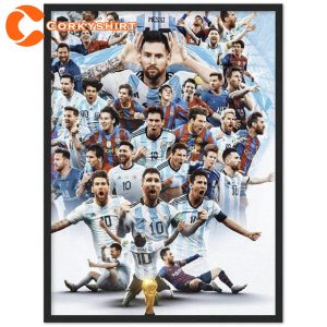 Argentina’s World Cup Glory Champion Lionel Messi Poster Wall Art