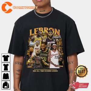 Basketball Lebron James Vintage Retro T-Shirt Design