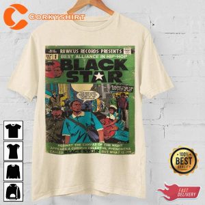Black Star Mos Def Talib Kweli Comic Art Book Retro Vintage T-Shirt