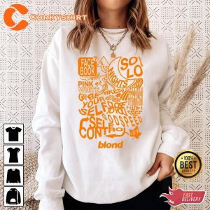 Blond Tracklist Frank Ocean Blonde Gift for Fans T-Shirt Sweatshirt
