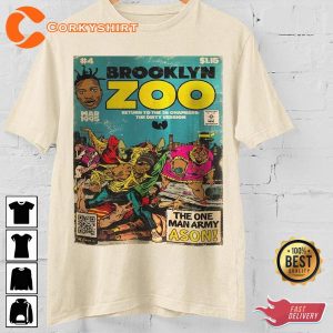 Brooklyn Zoo Comic Art Book Retro Vintage 90s Hip Hop T-Shirt Design